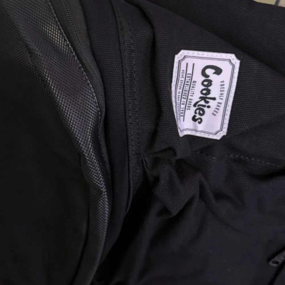 Cookies Utility Backpack Smell Proof Rucksack Black Travel Stash Bag Streetwear